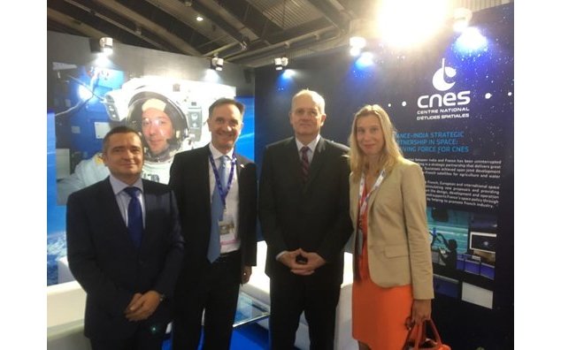 French Space Agency CNES team at Bangalore Space Expo 2018